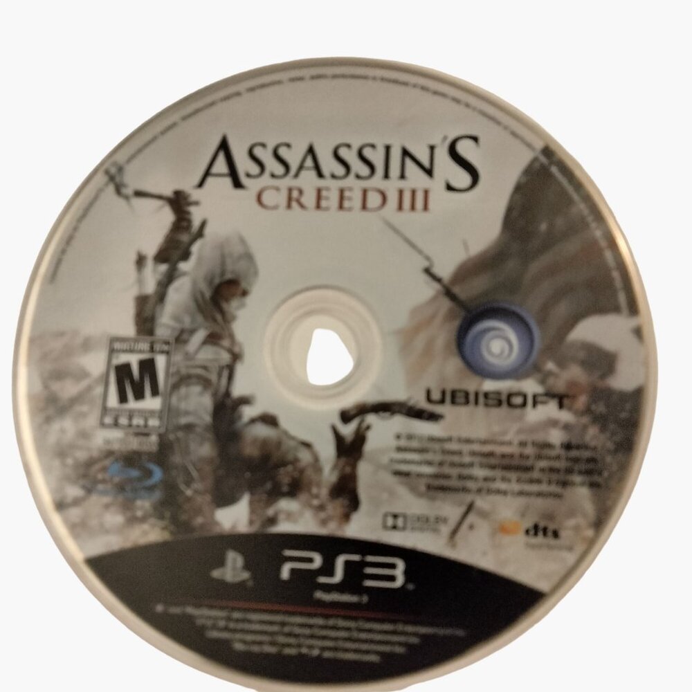 Assassins Creed III PS3 Ubisoft Blu ray Disc